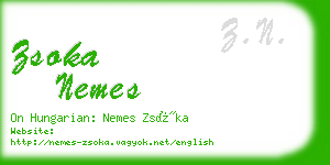 zsoka nemes business card